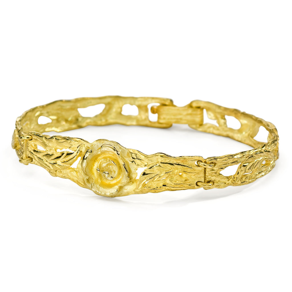 Portofino B2 | 18K Gold Rose Bracelet | Handmade in Italy | Via Orefici