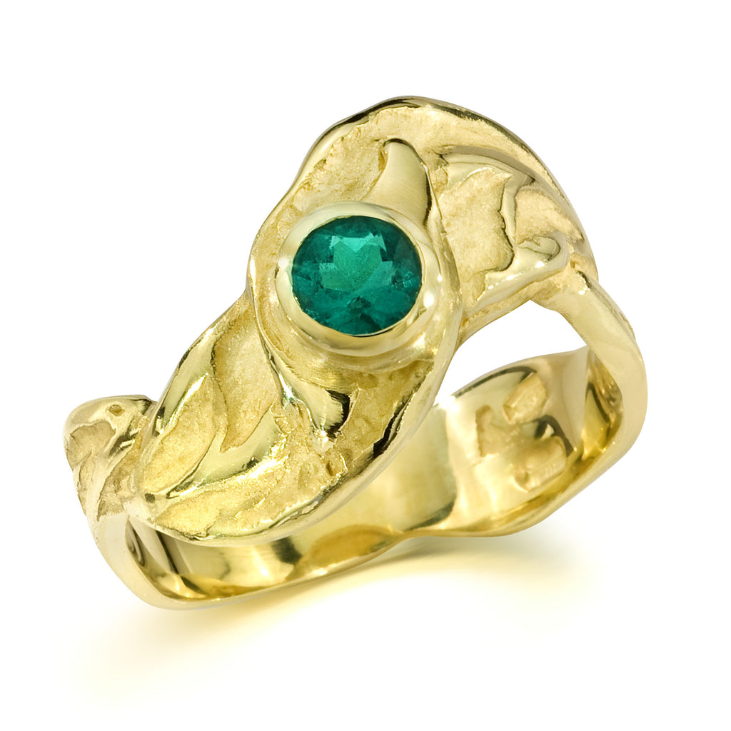 Colore R11 | 18K Gold Emerald Ring | Handmade in Italy | Via Orefici