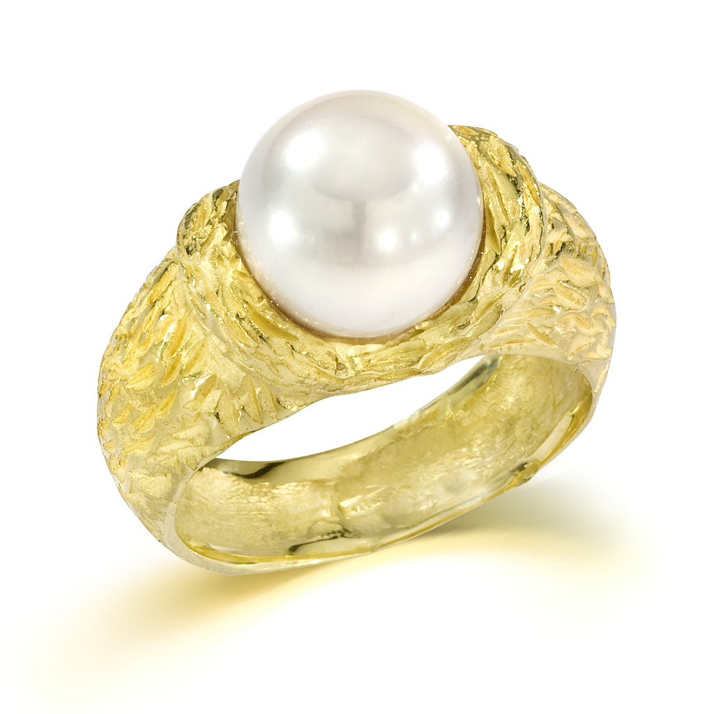 Mare R9 | 18K Gold Pearl Ring | Handmade in Italy | Via Orefici