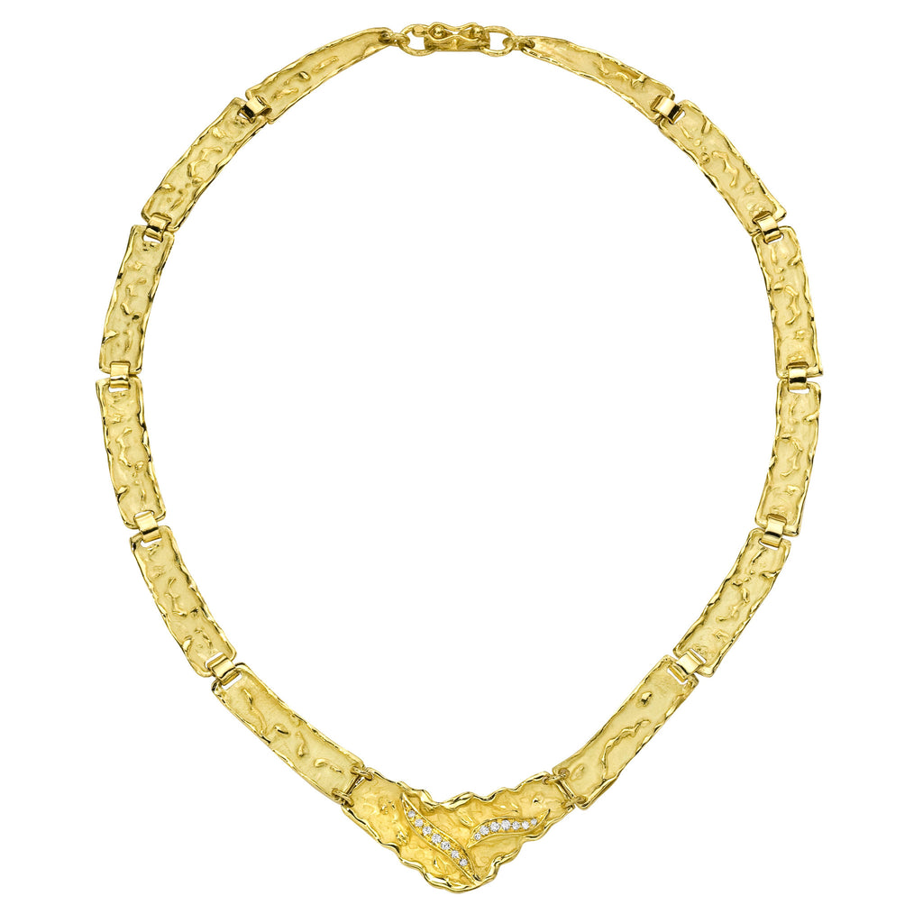 Oro N2 | 18K Gold Diamond Necklace | Handmade in Italy | Via Orefici