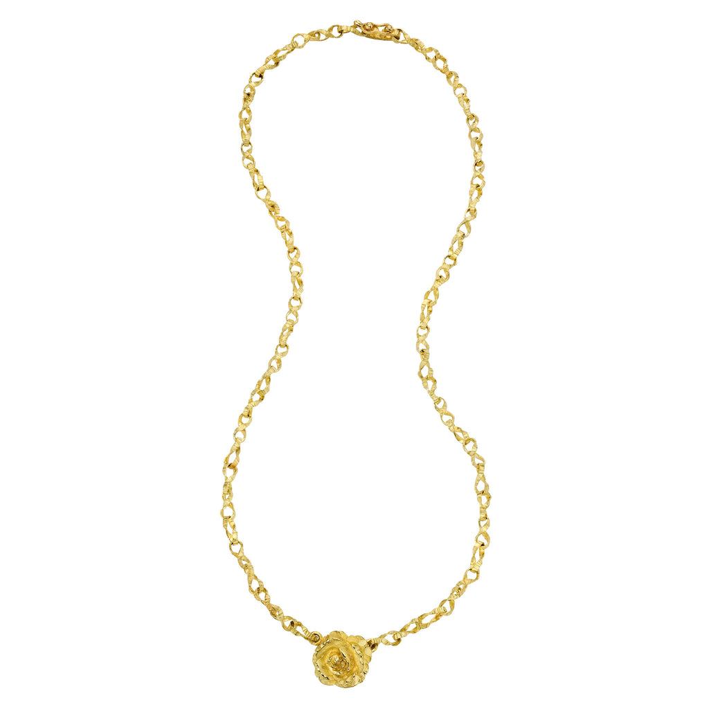 Portofino NL1 | 18K Gold Rose Chain Necklace | Handmade in Italy | Via Orefici